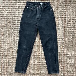 Vintage Levi’s 512 Black Mom Jeans High Rise Slim Tapered 28x29 made in USA EUC